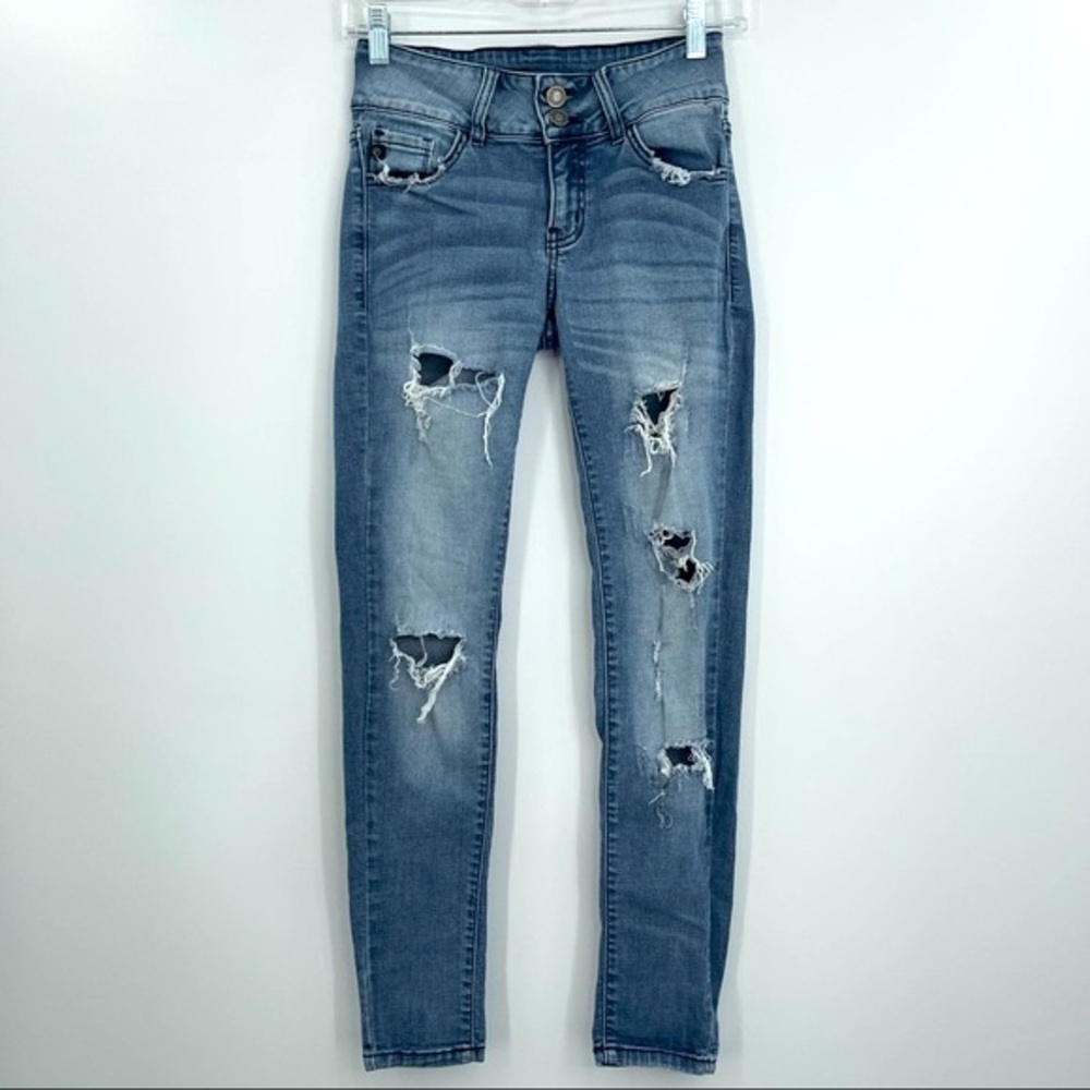 Kancan‎ distressed skinny jeans mid rise